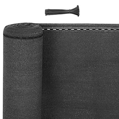 WOLTU Brise vue jardin, cl&ocirc;ture jardin ext&eacute;rieure en hdpe 280g/m&sup2;,filet occultant,1,2x25m,anthracite 