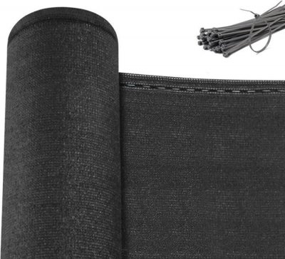 WOLTU Brise vue jardin, cl&ocirc;ture jardin ext&eacute;rieure en hdpe 280g/m&sup2;,filet occultant,1x20m,anthracite 