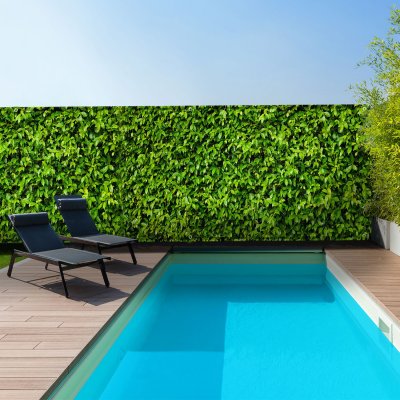 IDMARKET Brise vue occultant 1,5 x 10 M imprim&eacute; feuillage 160 gr/m&sup2;