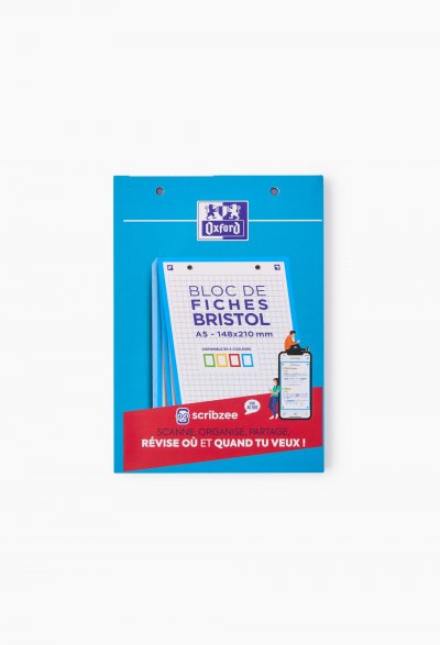 OXFORD Bristol En Bloc  Perfor&eacute; A5 Q5/5 210g Assorties - Oxfo