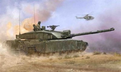 TRUMPETER British Challenger2 With Anti-heat Fence - 1:35e - 