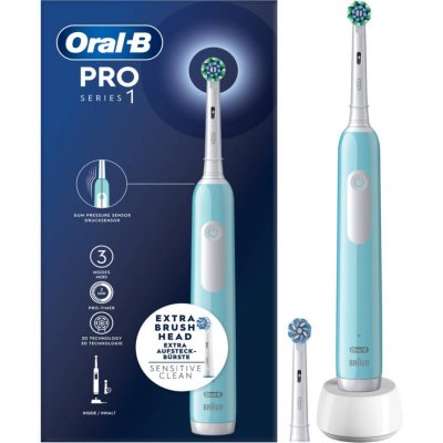 ORAL B Brosse &agrave; dent &eacute;lectrique Oral-B Pro 1 Bleue Cross Action + 1 brossette