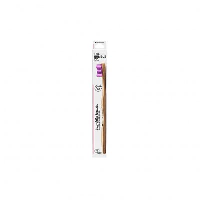 THE HUMBLE CO Brosse &agrave; dents adulte en bambou rose moyen rose