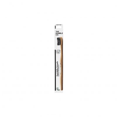 THE HUMBLE CO Brosse &agrave; dents adulte Kamel Bambou souple Noir