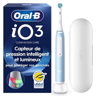 ORAL B Brosse &agrave; dents &eacute;lectrique  iO3 Series Ice Blue