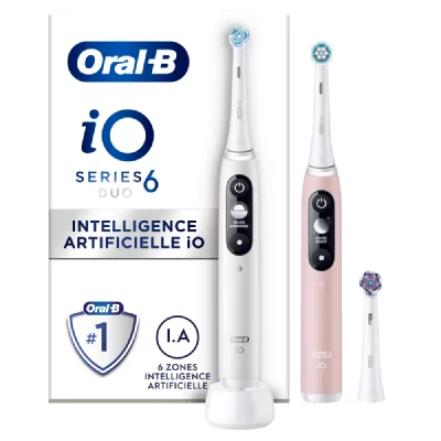 ORAL-B Brosse &agrave; dents &eacute;lectrique  IO6 serie s duo pack white
