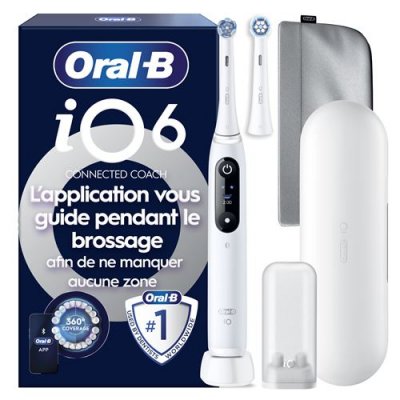 ORAL B Brosse &agrave; dents &eacute;lectrique  iO6 S&eacute;ries White Luxe Edition