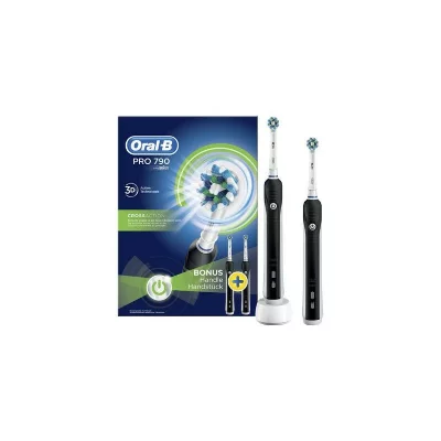 ORAL B Brosse &agrave; dents &eacute;lectrique  Pro 790 Cross Action Duo Noir 