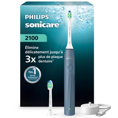 PHILIPS Brosse &agrave; dents &eacute;lectrique  Sonicare Series 2100 HX4022/04 Bleu