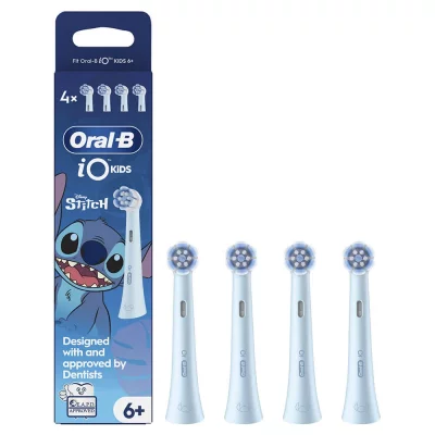 ORAL B Brosse &agrave; dents &eacute;lectrique pour enfants Stitch iO, 4 pi&egrave;ces, Oral-B