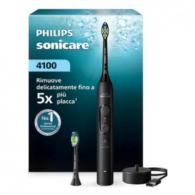 PHILIPS Brosse &agrave; dents &eacute;lectrique sonique -  - HX4042/52 - S&eacute;rie 4100 - noire - rechargeable