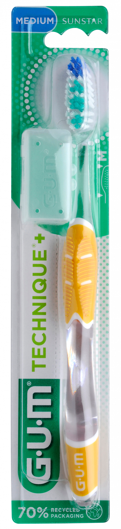 GUM Brosse &agrave; dents  Technique+ 493 Medium (Lot de 5 brosses)