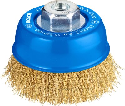 BOSCH Brosse boisseau, &agrave; fils laitonn&eacute;s 75 mm, 0,3 mm, 12000 U/ min, 10 1pc