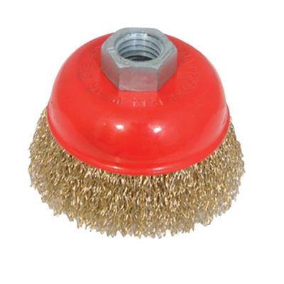 GENERIQUE Brosse boisseau fils dacier laitonn&eacute; ondul&eacute; Silverline