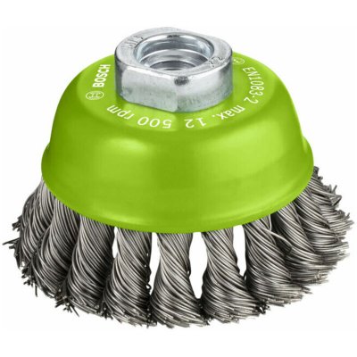 BOSCH Brosse boisseau, inoxydable 75 mm, 0,5 mm, 12500 U/ min, 14 1pc