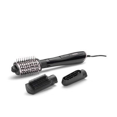 BABYLISS Brosse Coiffante   - As128e - Brosse Soufflante Noir-Rose