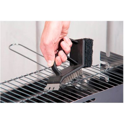 GENERIQUE Brosse de nettoyage 3 en 1 pour barbecue - Noire