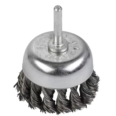KREATOR Brosse m&eacute;tallique acier torsad&eacute; coupelle 65 mm