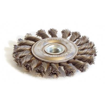 GENERIQUE Brosse M&eacute;tallique Plate M&egrave;ches Torsad&eacute;es 115 Mm