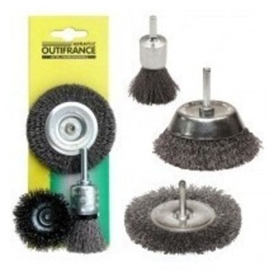 OUTIFRANCE Brosse Metallique Rotative Plate 75 Mm 