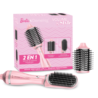 DEMELISS Brosse soufflante 2 en 1 ED.21375 - Rose