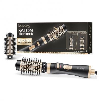 SAINT ALGUE Brosse soufflante rotative  Demeliss 1000 W 2 t&ecirc;tes Noir et dor&eacute; - Neuf