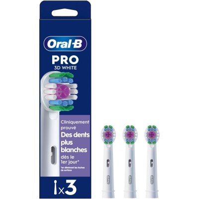 ORAL B Brossette dentaire ORAL-B Brossettes 3D White x3 X-filaments (FR)