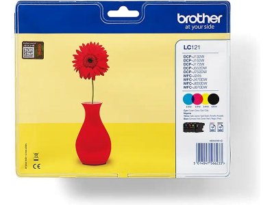 BROTHER  Blister, Lc-121 Pack 4 Cart Blist