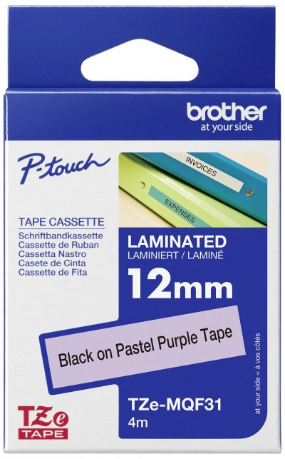BROTHER   ruban lamin&eacute; noir sur violet pas noir
