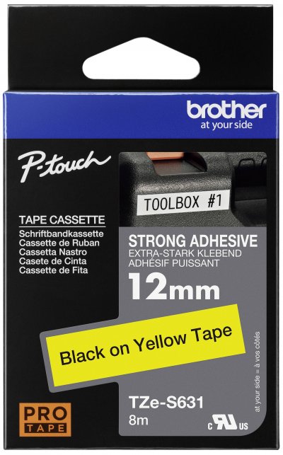 BROTHER   tze-tape tze-s631 ruban extra solide, noir