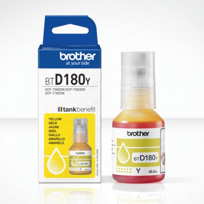 BROTHER  BTD180Y Bouteille d'encre originale - Couleur : Jaune (Yellow)