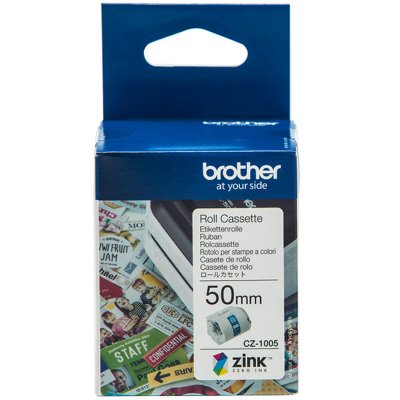 BROTHER  Cz-1005 ruban d'&eacute;tiquette Blanc sur vert