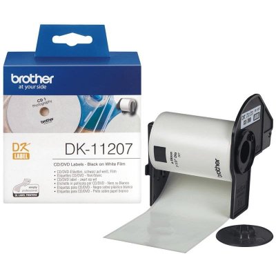 BROTHER  - DK-11207 - &Eacute;tiquettes pour cd/dvd, noir et blanc