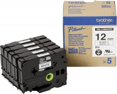 BROTHER  HG231V5 - ruban lamin&eacute; - 5 rouleau(x)