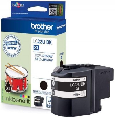 BROTHER  LC-22UBK Cartouche d'encre Original Rendement &eacute;lev&eacute; (XL) Noir