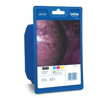 BROTHER  LC1220RBWBP - jaune, cyan, magenta - original - cartouche d'encre 