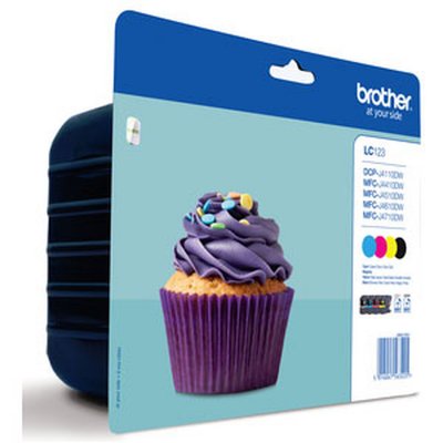 BROTHER  LC123 Pack de 4 (noir et couleurs)