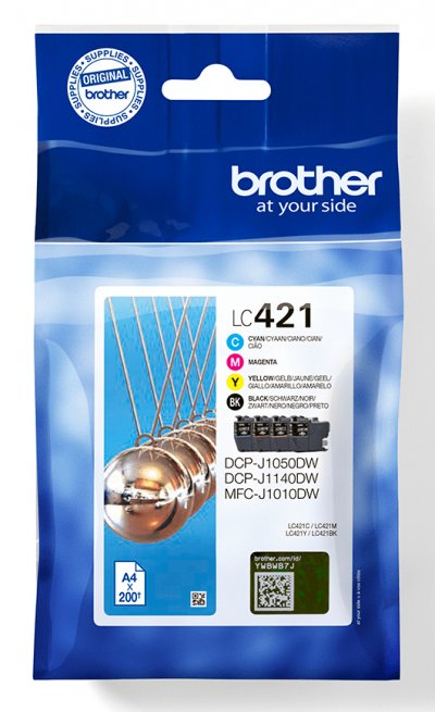BROTHER  LC421VALDR cartouche d'encre 4 pi&egrave;ce(s) Original Noir, Cyan, Magenta, Jaune
