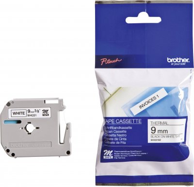 BROTHER  Ruban plastique P-TOUCH MK-221B - 9mm