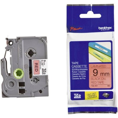 BROTHER  TZ-421 Ruban Noir sur orange Original TZe-421