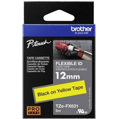 BROTHER  TZ-FX631 Ruban Noir sur jaune Original TZe-FX631
