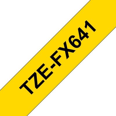 BROTHER  TZ-FX641 Ruban Noir sur jaune Original TZe-FX641