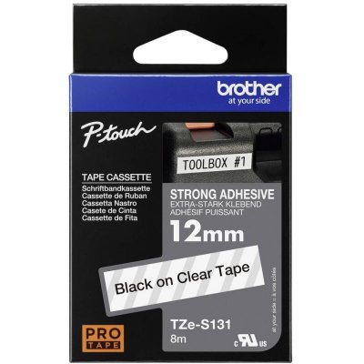 BROTHER  TZ-S131 Ruban Noir sur incolore Original TZe-S131