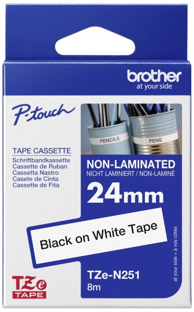 BROTHER  Tze-n251 Non Laminated 24 Mm 8 M Noir