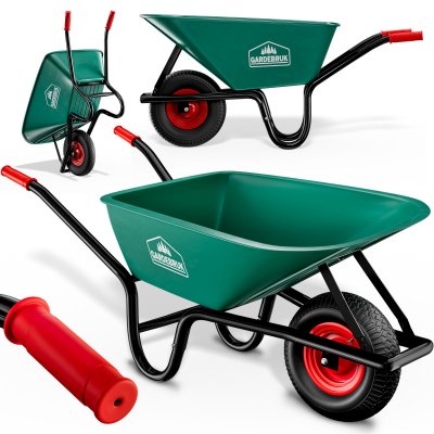 GARDEBRUK Brouette 100L en plastique verte charge max. 150kg