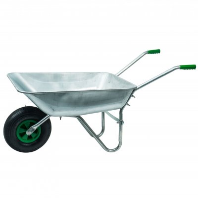 WERKA PRO Brouette En Acier Galvanis&eacute; Avec Roue Gonfl&eacute;e Werkapro