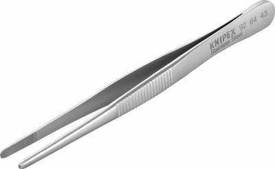KNIPEX Brucelle De Pr&eacute;cision 120mm Droite - Pointes Rondes - Acier Chrom&eacute;