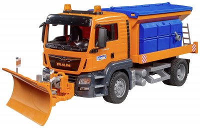 BRUDER  MAN TGS pour service d'hiver avec lame de chasse-neige