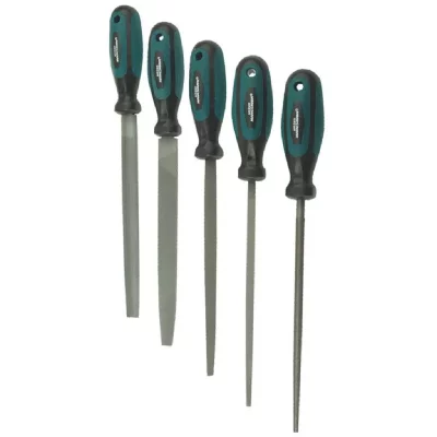 MANNESMANN Br&uuml;der  Ensemble de limes de m&eacute;canicien Cinq pi&egrave;ces 200 mm
