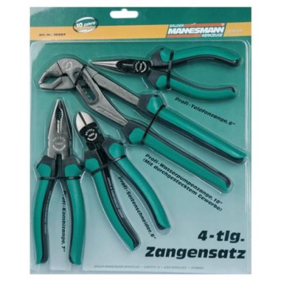 BRUDER MANNESMANN Br&uuml;der Mannesmann - Ensemble de pinces 4 pcs Acier